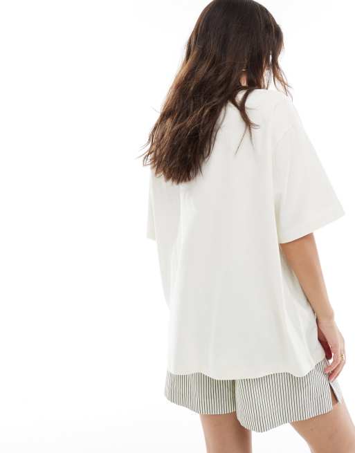 ASOS DESIGN – Gräddvit t-shirt i boyfriend-modell med "Pickleball"-tryck, 4 av 4