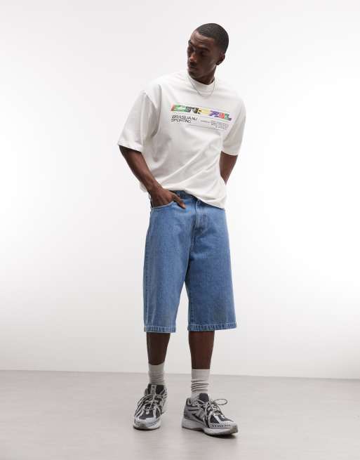 ASOS DESIGN – Gräddvit t-shirt i oversize med "Brazil"-tryck, 5 av 5