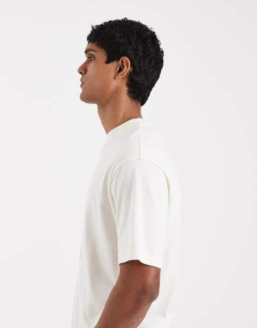 ASOS DESIGN – Gräddvit t-shirt med avslappnad passform och abstrakt blomtryck, 4 av 5