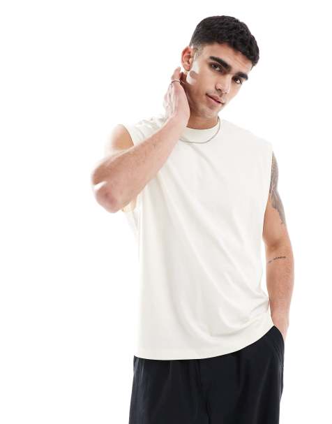 ASOS DESIGN – Gräddvitt, enkelt linne i oversize - view 1