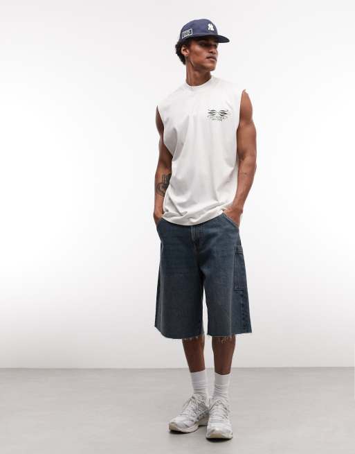 ASOS DESIGN – Gräddvitt linne i oversize med 'Nouveau'-tryck, 2 av 5