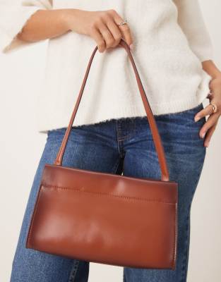 Asos Design Gradient Shoulder Bag In Brown