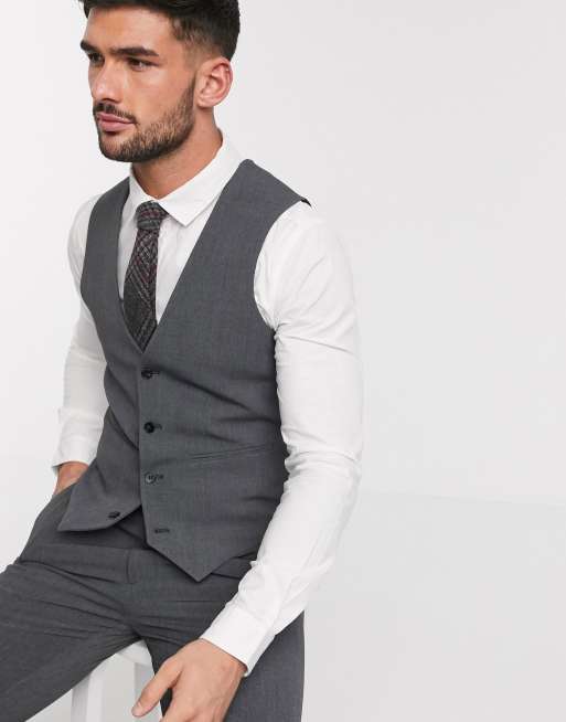 ASOS DESIGN – Mörkgrå kavaj med supersmal passform och stretch, 3 av 3