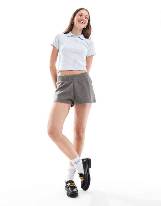 ASOS DESIGN – Grafitowe bardzo miękkie szorty z dżerseju
