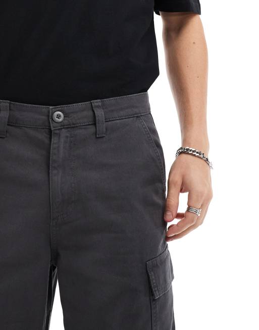 ASOS DESIGN – Grafitowe bojówki baggy z zakładkami na kolanach, 4 z 5