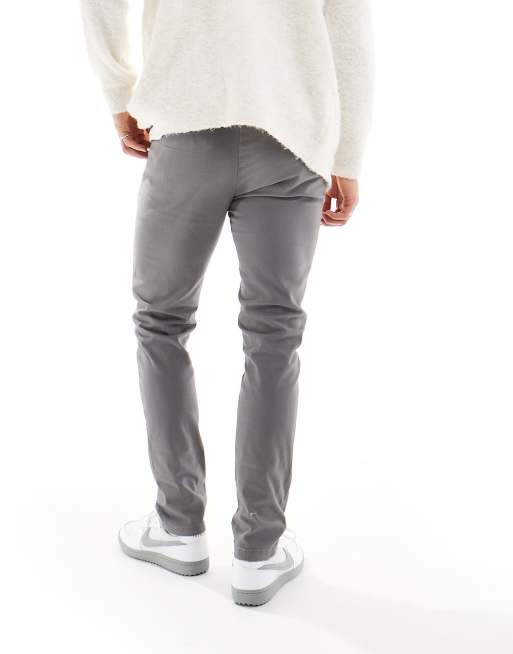 ASOS DESIGN – Grafitowe chinosy o obcisłym kroju , 4 z 5