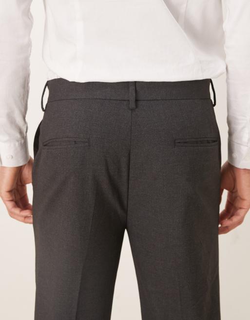 ASOS DESIGN – Grafitowe eleganckie spodnie o zwężanym kroju, 5 z 5