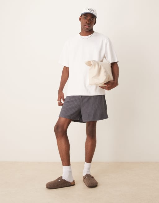 ASOS DESIGN – Grafitowe fakturowane szorty oversize z frotté, 2 z 5