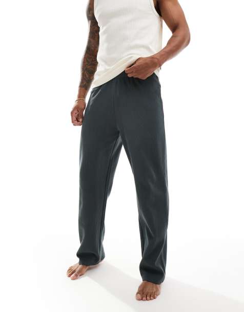 ASOS DESIGN – Grafitowe teksturowane spodnie domowe - view 1