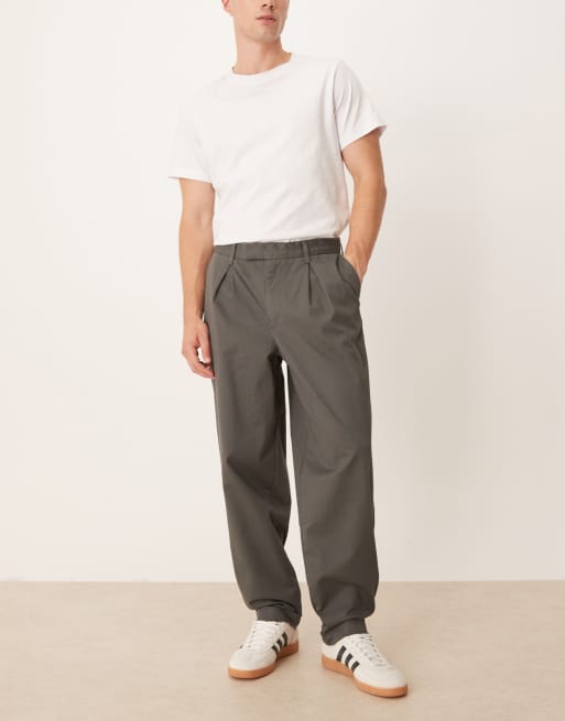 ASOS DESIGN – Grafitowe zwężane chinosy oversize, 2 z 5