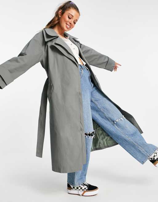 ASOS DESIGN – Grafitowy dwuwarstwowy prochowiec