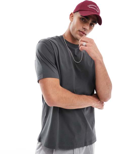 ASOS DESIGN – Grafitowy T-shirt o luźnym kroju - view 1