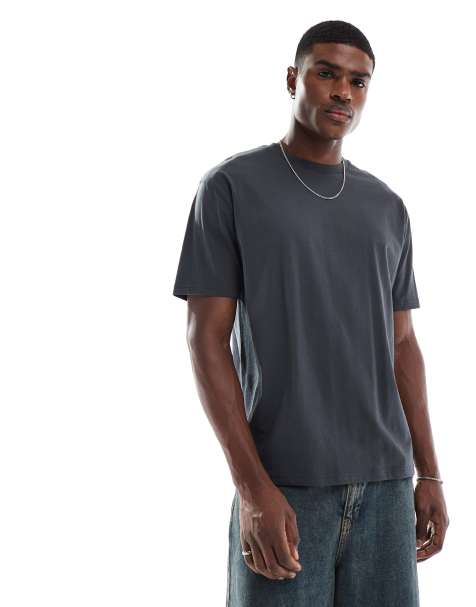 ASOS DESIGN – Grafitowy T-shirt o luźnym kroju - view 1