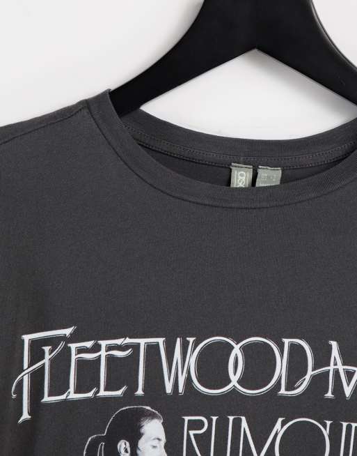 ASOS DESIGN – Grafitowy T-shirt oversize z nadrukiem zespołu Fleetwood Mac, 3 z 4