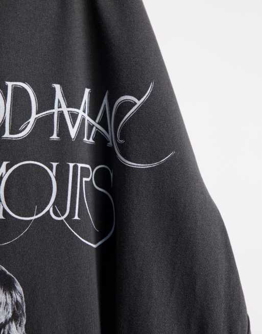 ASOS DESIGN – Grafitowy T-shirt oversize z nadrukiem zespołu Fleetwood Mac, 4 z 4