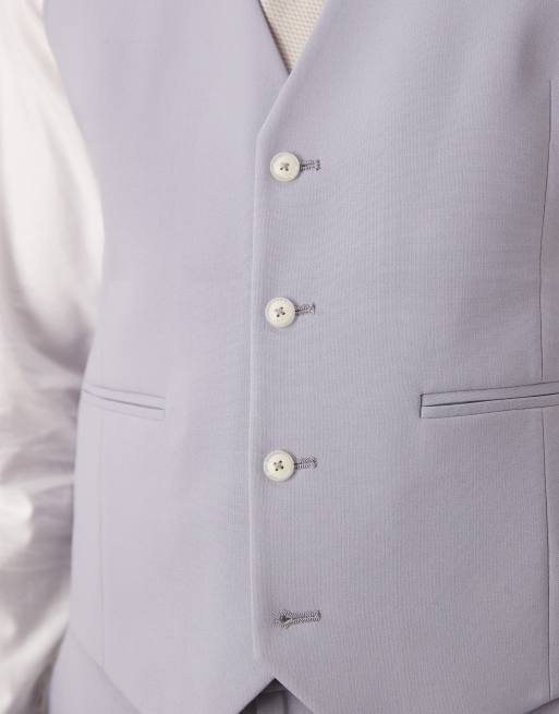 ASOS DESIGN – Grålila, smal kostymväst, del av kostym , 5 av 5