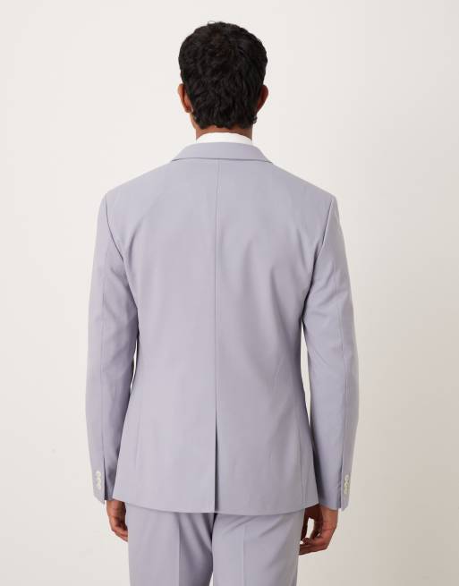ASOS DESIGN - Grålilla smal habitjakke, 3 af 5