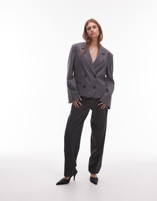 ASOS DESIGN – Gråmelerad kavaj med boxig passform, 3 av 4