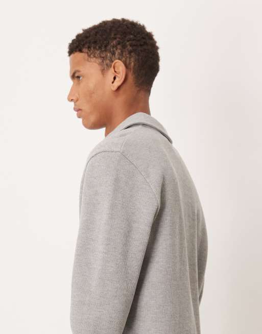 ASOS DESIGN – Gråmelerad skjortjacka med knäppning, 4 av 5
