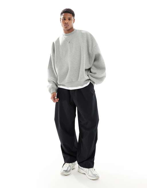 ASOS DESIGN – Gråmelerad sweatshirt i extra oversize, 2 av 4