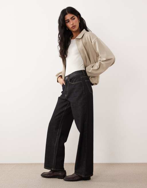 ASOS DESIGN – Gråmelerad topp med ballongärmar och dragkedja, del av set, 2 av 4