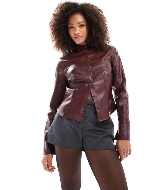 ASOS DESIGN – Gråmelerade, figursydda shorts i extra kort design
