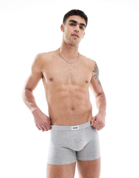ASOS DESIGN – Gråmelerade trunks - view 1