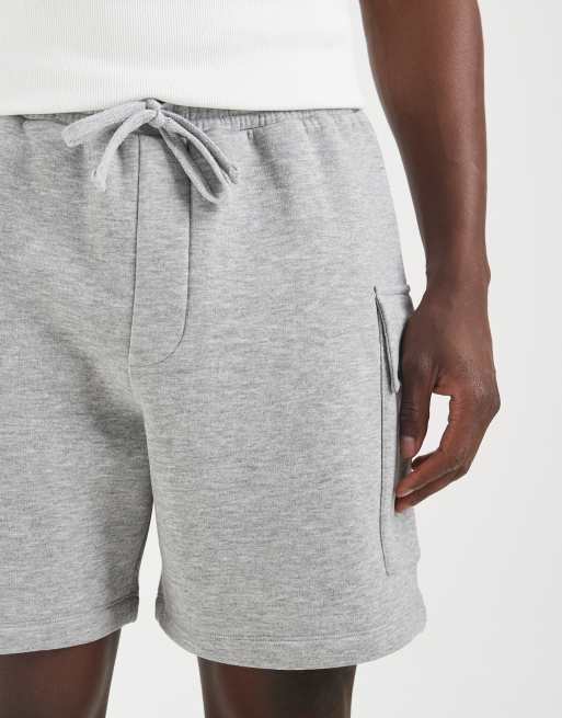 ASOS DESIGN - Gråmelerede cargoshorts i jersey, 3 af 5
