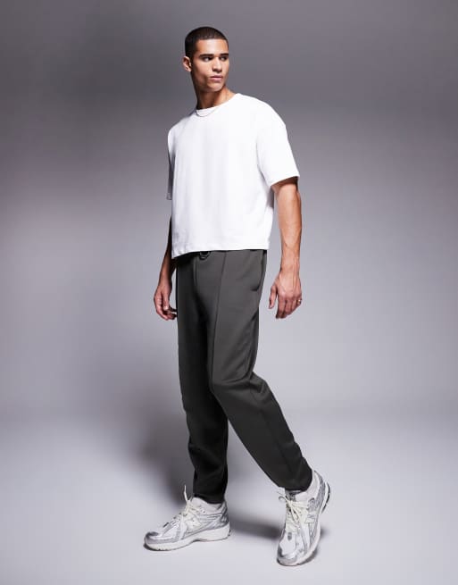 ASOS DESIGN - Gråmelerede løbeshorts i kraftigt stof i scuba-stil , 4 af 5