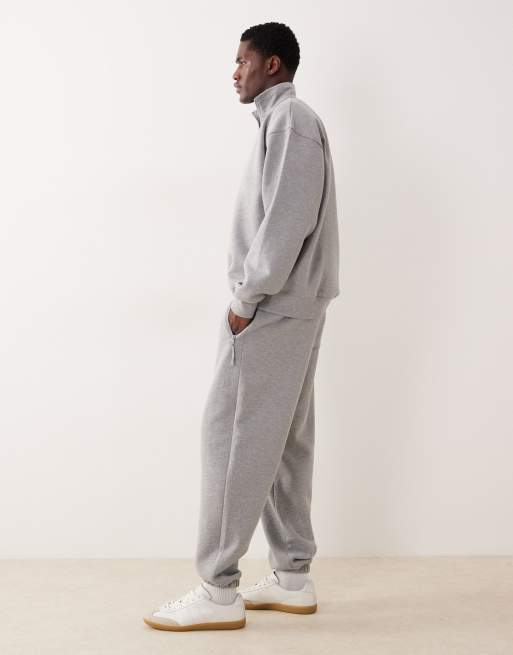 ASOS DESIGN - Gråmelerede oversized joggingbukser, 3 af 5