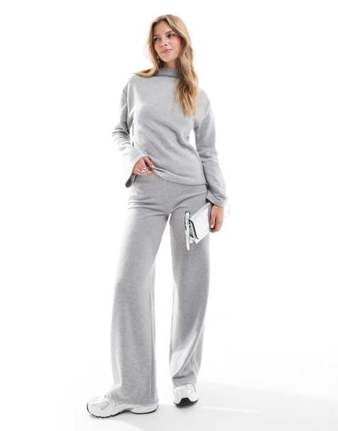 ASOS DESIGN - Gråmelerede superbløde bukser - Del af sæt - view 1