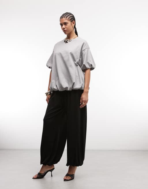 ASOS DESIGN - Gråmeleret oversized T-shirt med boblekant, 2 af 4