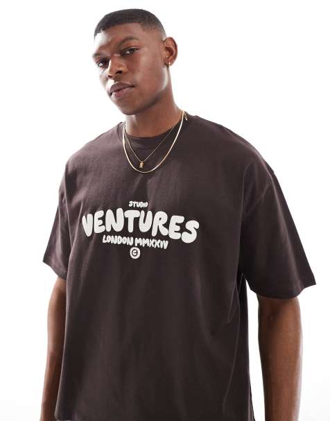 ASOS DESIGN - Gråmeleret oversized t-shirt med firkantet pasform og tekstgrafik - view 1