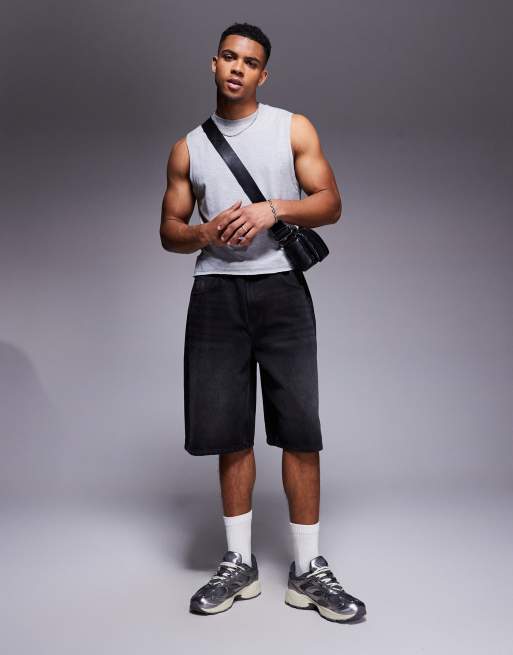 ASOS DESIGN - Gråmeleret tanktop med rund hals i firkantet pasform  , 2 af 4