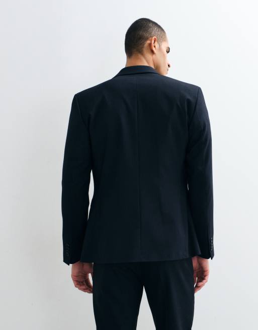 ASOS DESIGN – Granatowa dopasowana marynarka garniturowa, 4 z 5