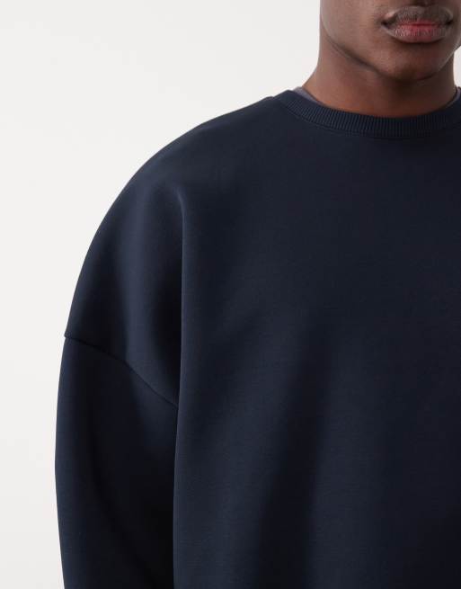ASOS DESIGN – Granatowa gruba bluza extreme oversize z materiału w stylu scuba, 5 z 5