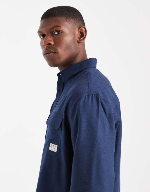 ASOS DESIGN – Granatowa koszula wierzchnia z naszywką, 4 z 5