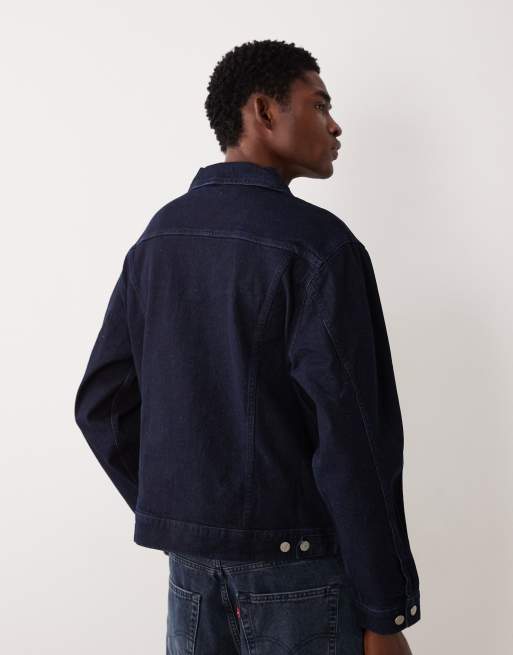 ASOS DESIGN – Granatowa kurtka typu trucker , 5 z 5