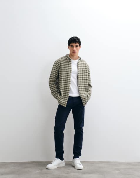 ASOS DESIGN – Granatowe chinosy o obcisłym kroju - view 1
