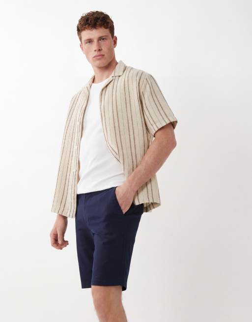 ASOS DESIGN – Granatowe dopasowane szorty chinosy, 3 z 5