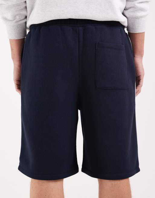 ASOS DESIGN – Granatowe długie szorty oversize z dżerseju z wypustkami, 5 z 5