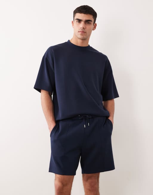 ASOS DESIGN – Granatowe dżersejowe szorty oversize z zaszewkami, 2 z 5