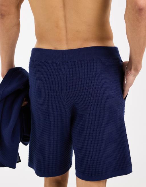 ASOS DESIGN – Granatowe dzianinowe szorty, część zestawu, 5 z 5