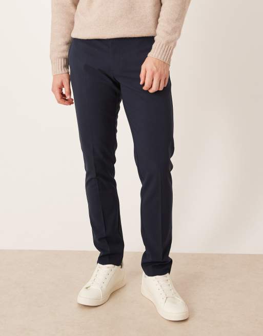 ASOS DESIGN – Granatowe eleganckie spodnie o obcisłym kroju, 2 z 5