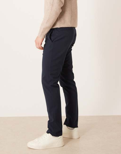 ASOS DESIGN – Granatowe eleganckie spodnie o obcisłym kroju, 3 z 5