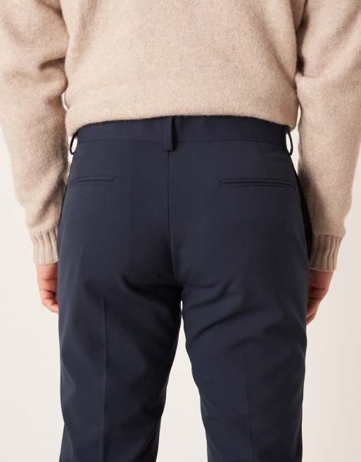 ASOS DESIGN – Granatowe eleganckie spodnie o obcisłym kroju, 5 z 5