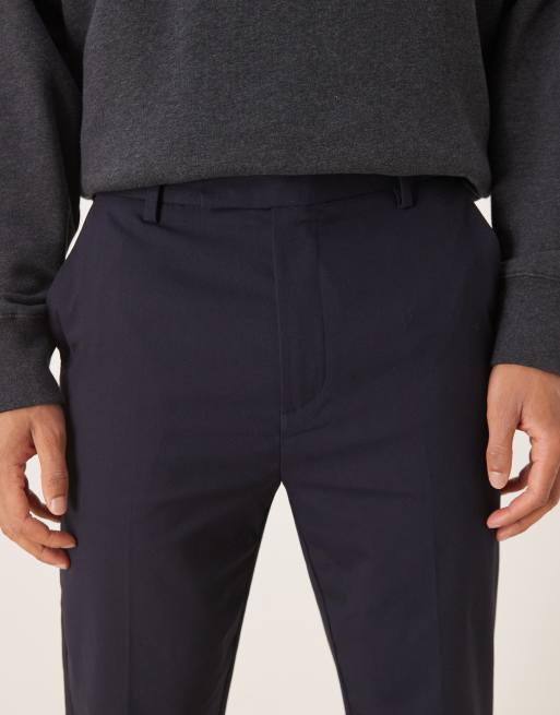ASOS DESIGN – Granatowe eleganckie spodnie o zwężanym kroju, 4 z 5