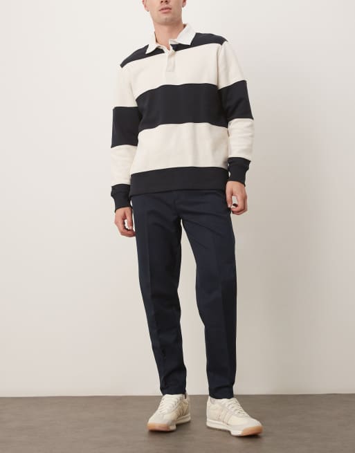 ASOS DESIGN – Granatowe eleganckie spodnie o zwężanym kroju, 2 z 5