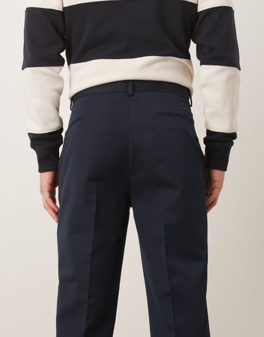 ASOS DESIGN – Granatowe eleganckie spodnie o zwężanym kroju, 5 z 5