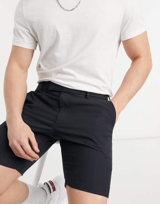ASOS DESIGN – Granatowe eleganckie szorty o obcisłym kroju